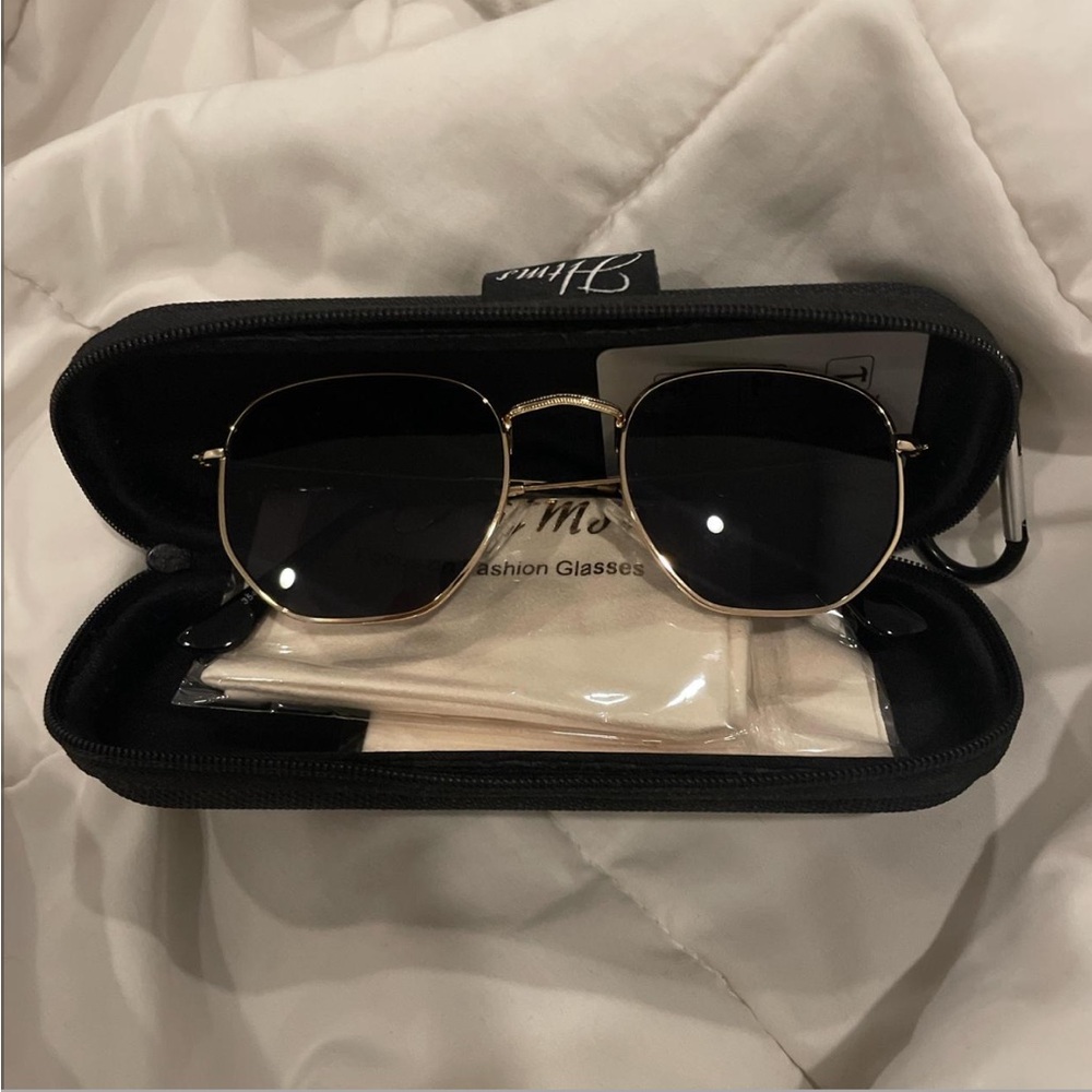 Accessorize Gold and Black Sunglasses